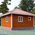 Баня из бруса 6x6 - фотография справа