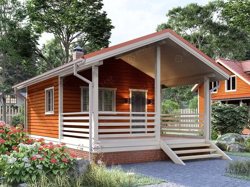 Баня из бруса Неман 5x8