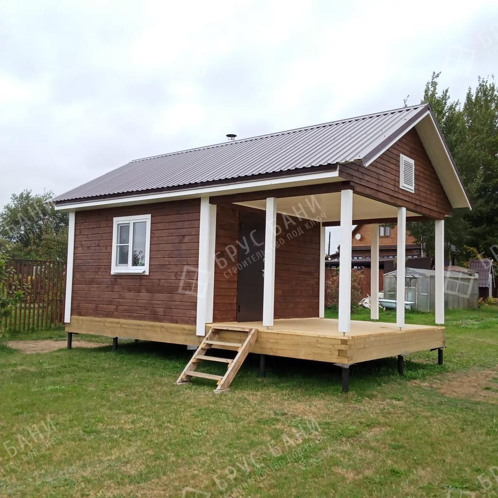 Баня из бруса 4х7 с террасой