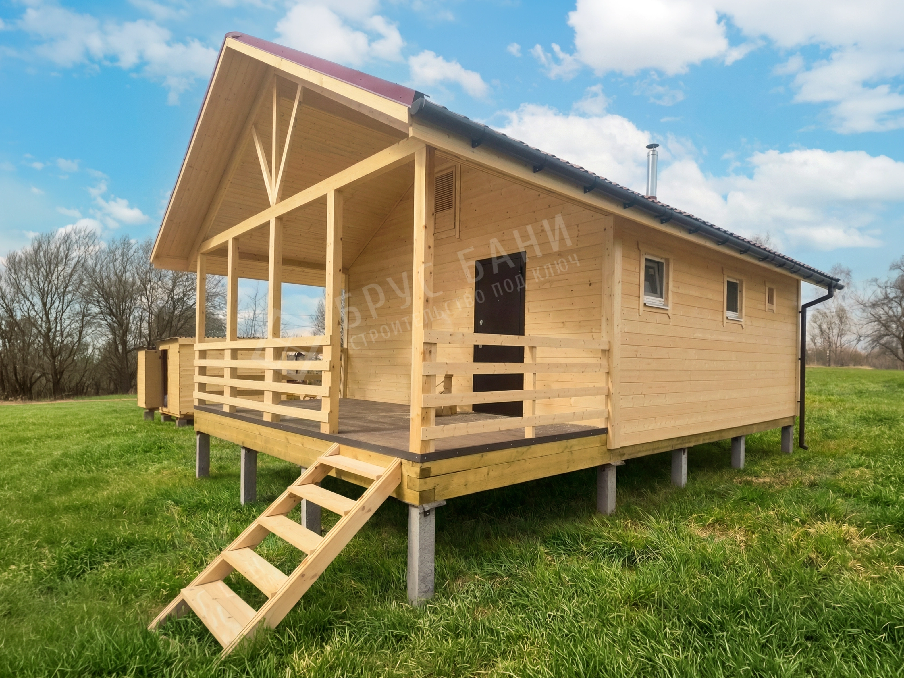 Каркасная баня 6х8,5