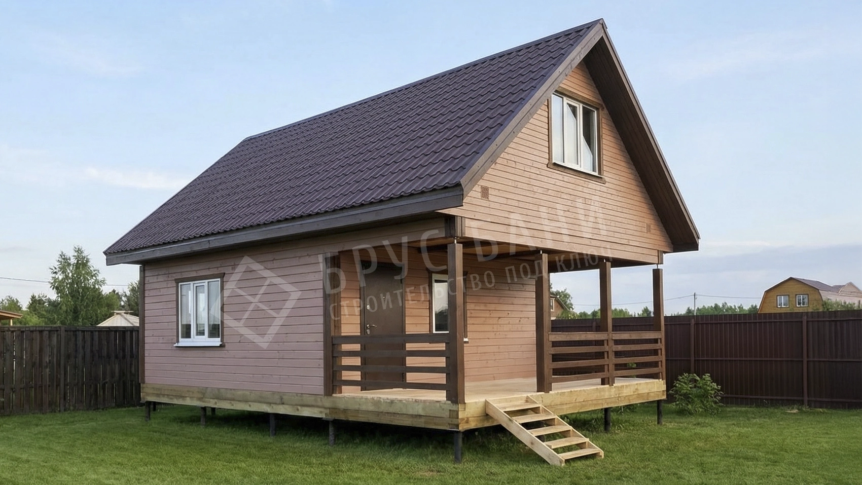 Баня из бруса 6х8.5 Осташков