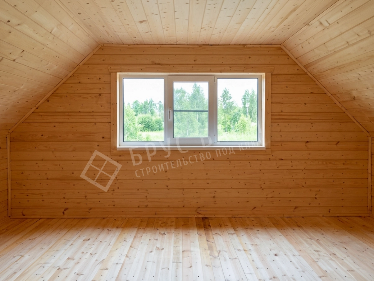 отделка каркасной бани 7x7.5