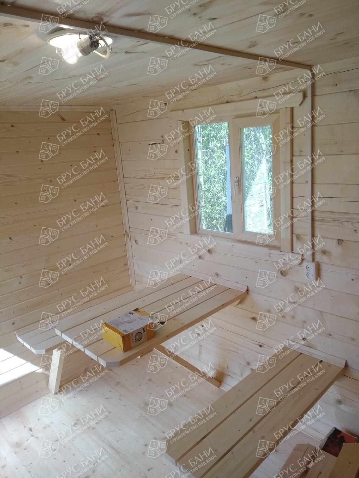 Комната отдыха в мобильной бане