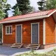 Баня из бруса 6x4 - фотография слева
