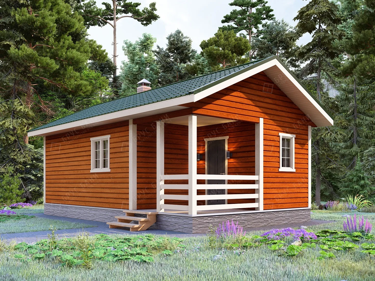 Баня из бруса 5x8.5 