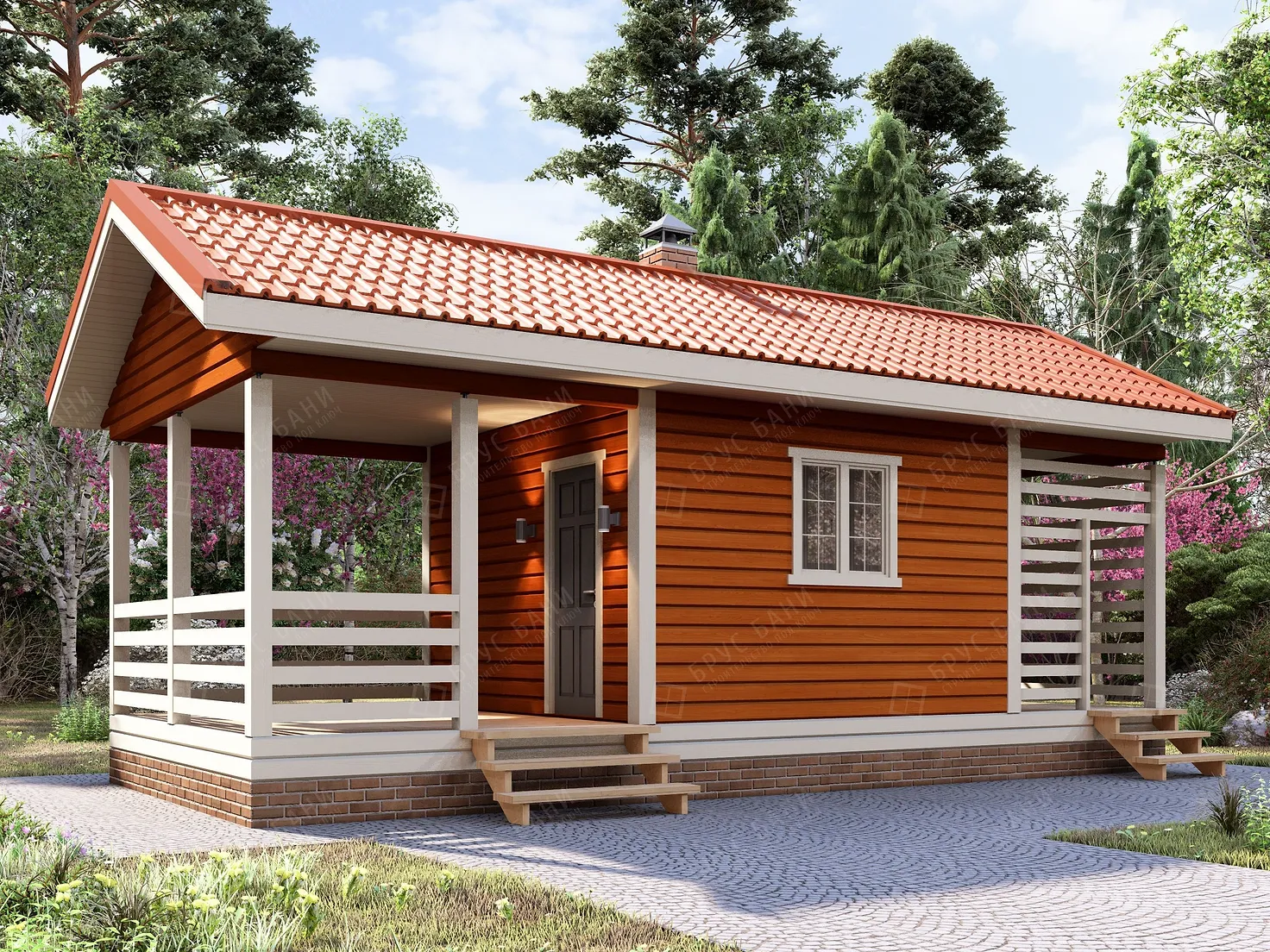 Баня из бруса 4x9 