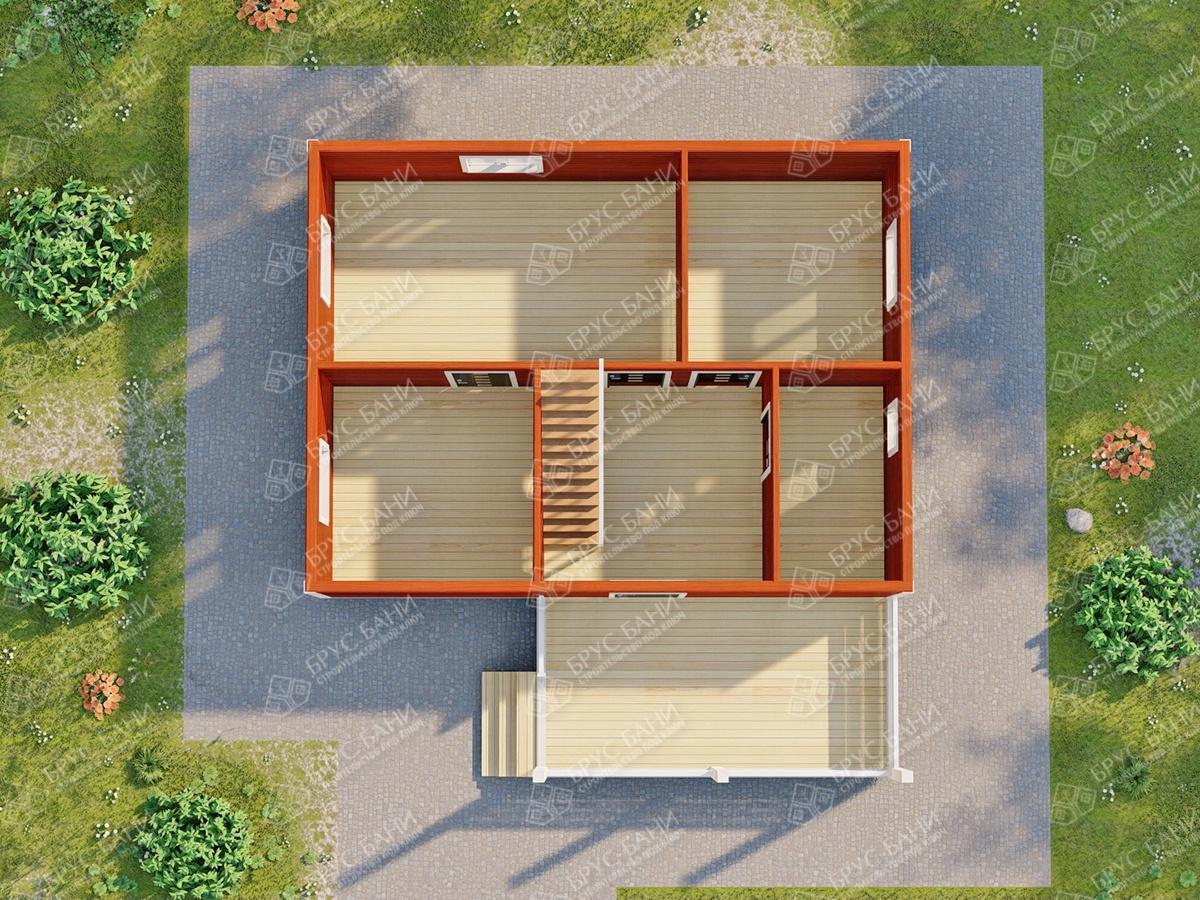 Дом из бруса 6x8 - планировка первого этажа