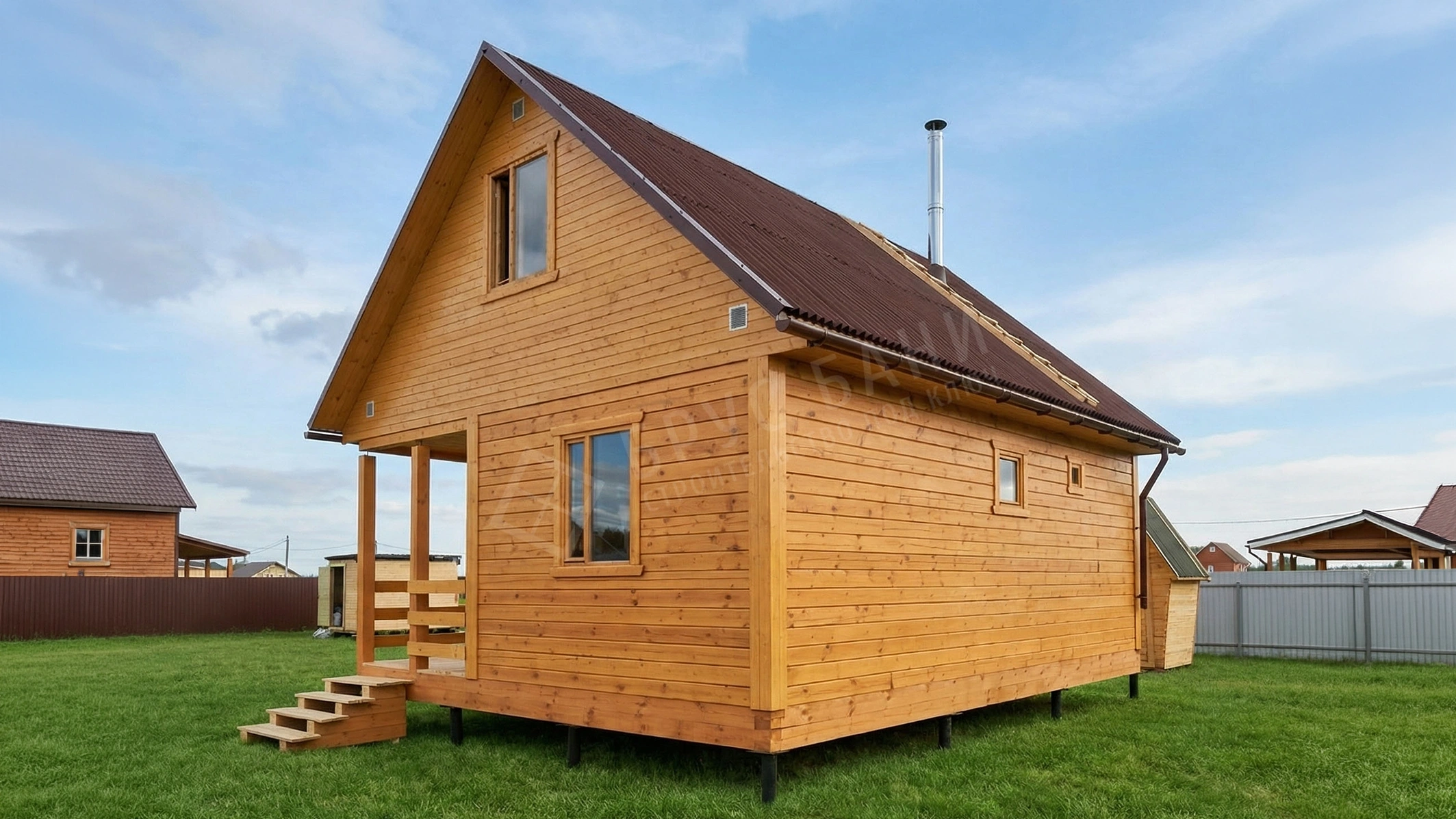 Баня из бруса 6х7.5 Люберцы