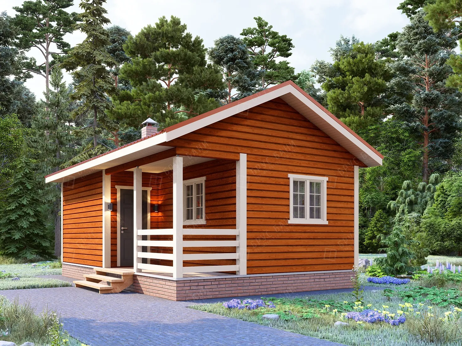 Баня из бруса 5x8 