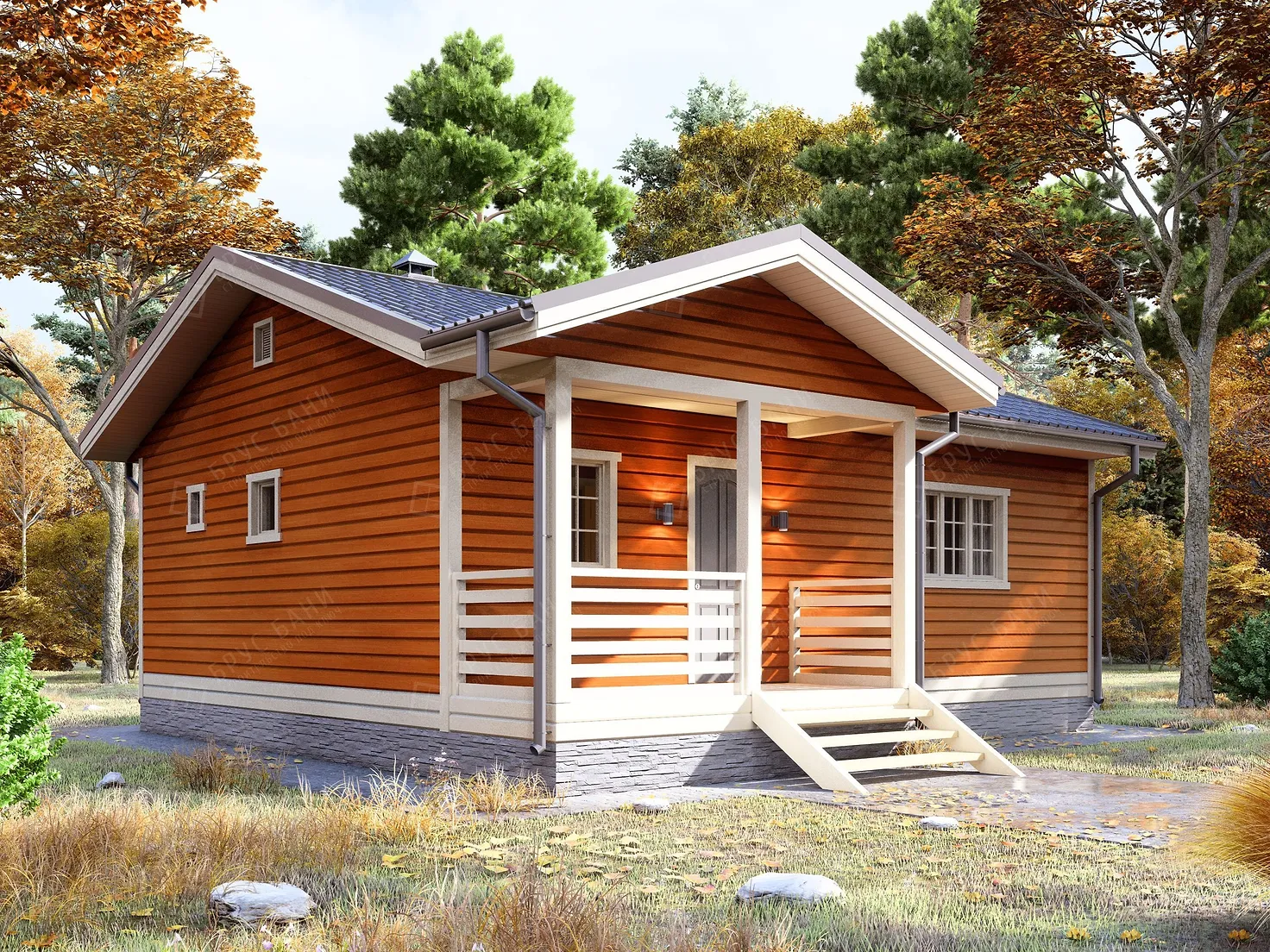 Баня из бруса 7x9 