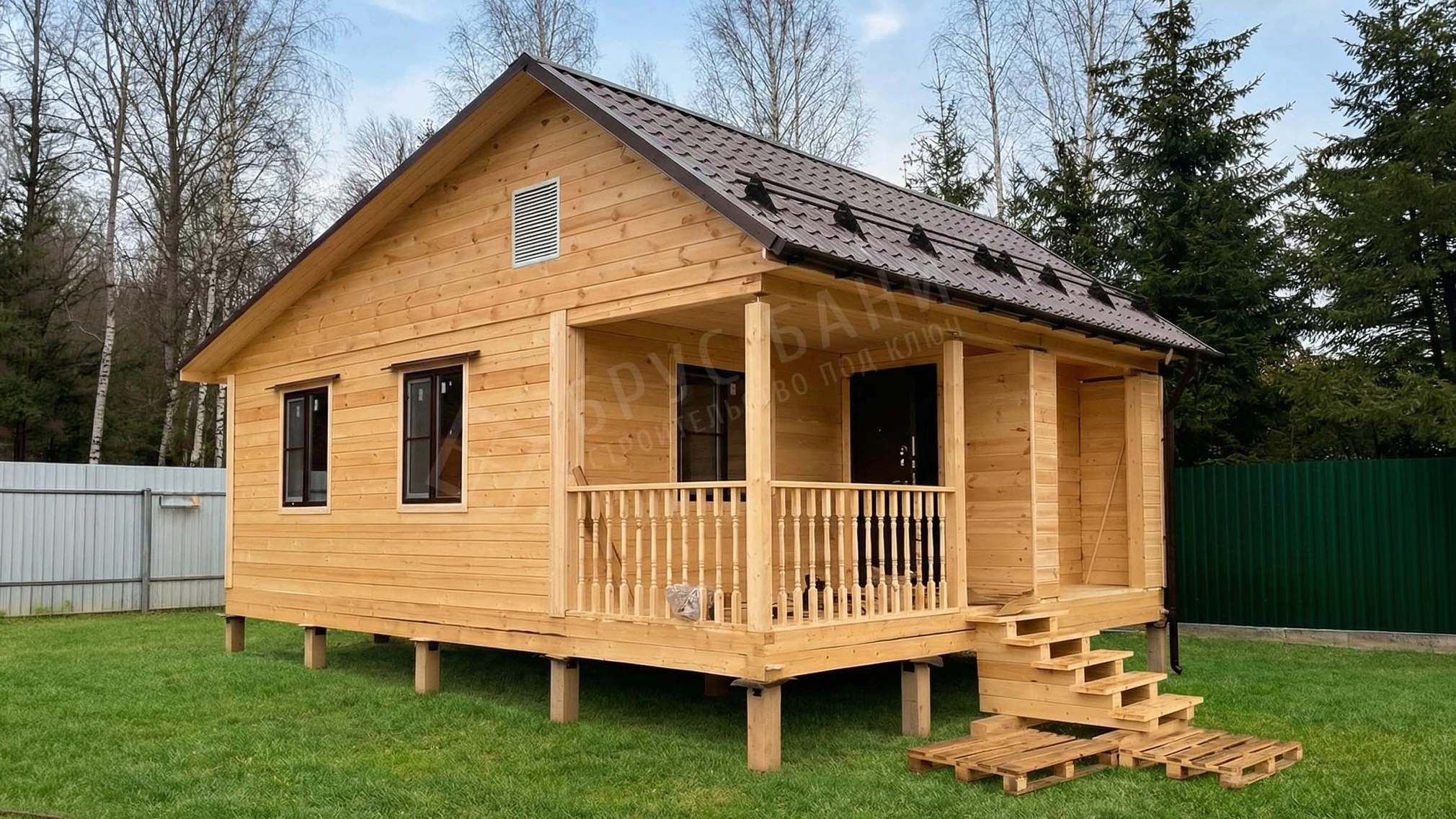 Баня из бруса 6х8 Индивидуальный проект