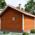 Баня из бруса 6x8 - фотография сзади