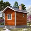 Баня из бруса 3x4 - фотография слева
