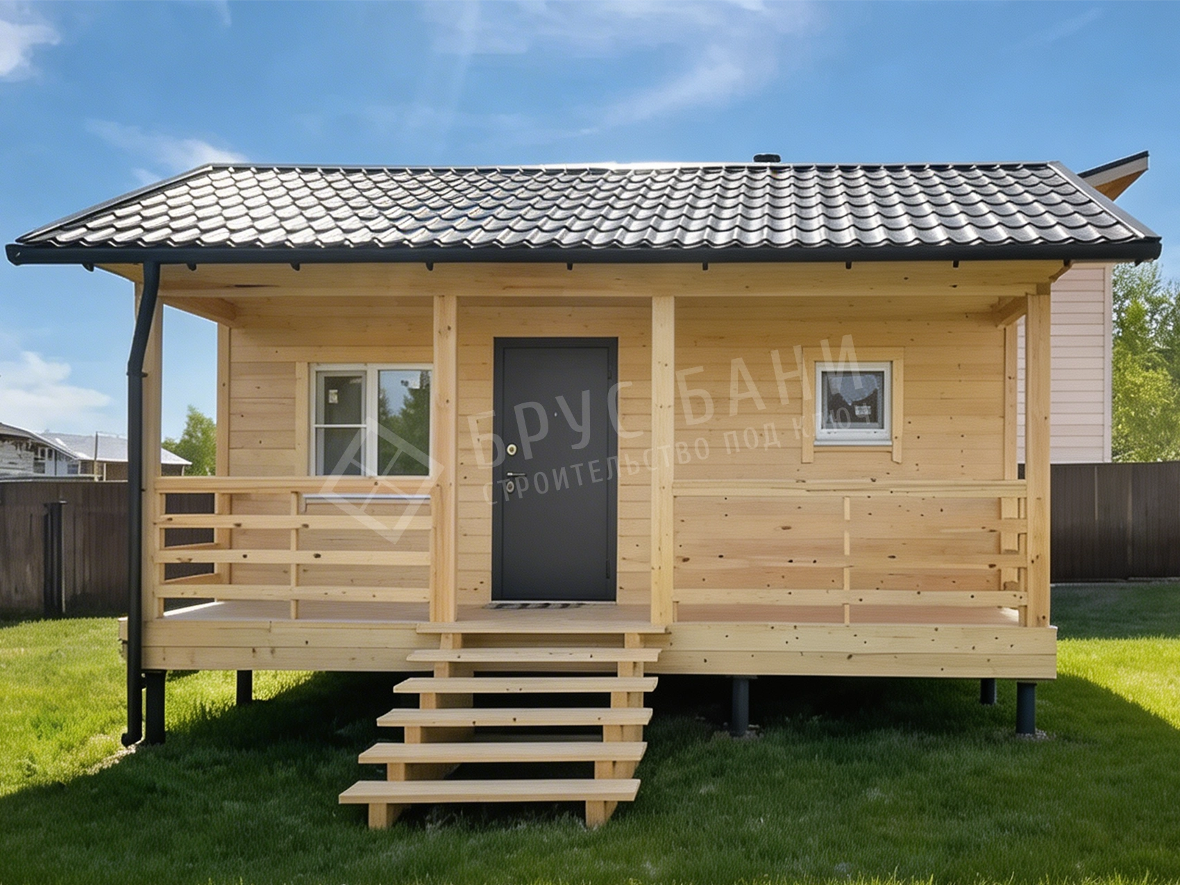 Каркасная баня 5.25х6