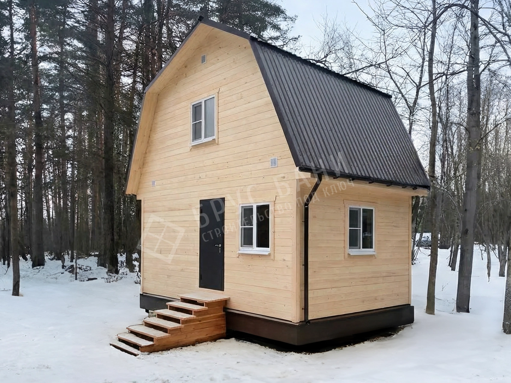 Каркасная баня 4х6