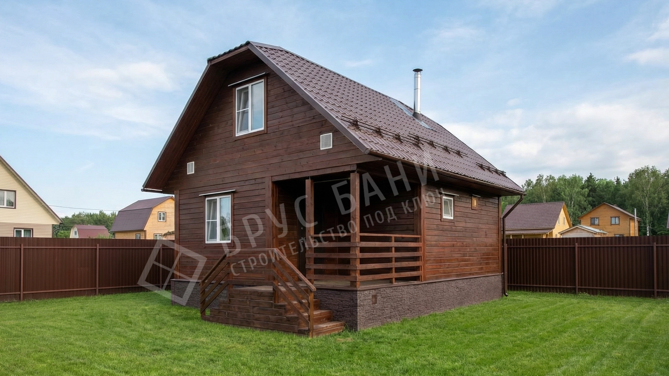 Баня из бруса 6х7.5 Люберцы