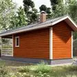 Баня из бруса 3x9 - фотография сзади