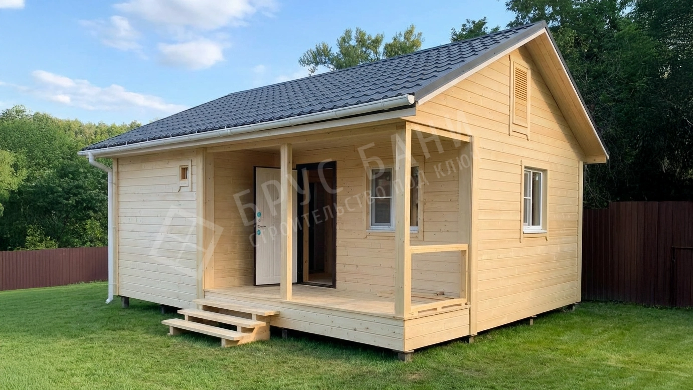 Каркасная баня 6х7 Скопин
