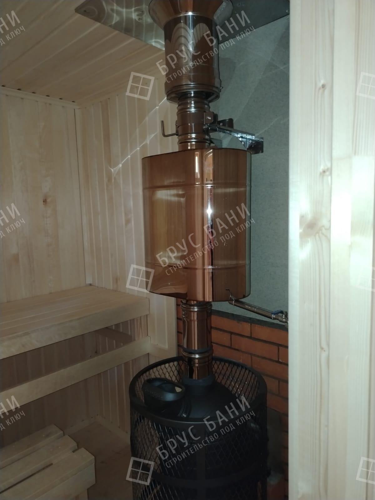Печь в бане из бруса