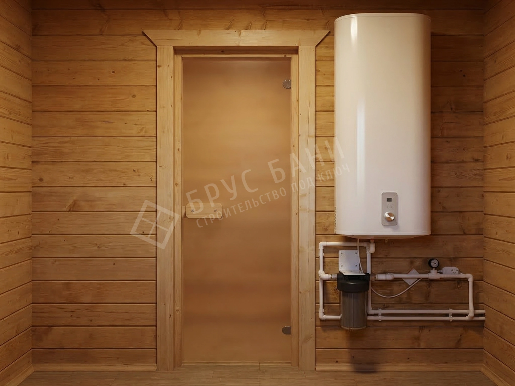 Установка водонагревателя в бане 