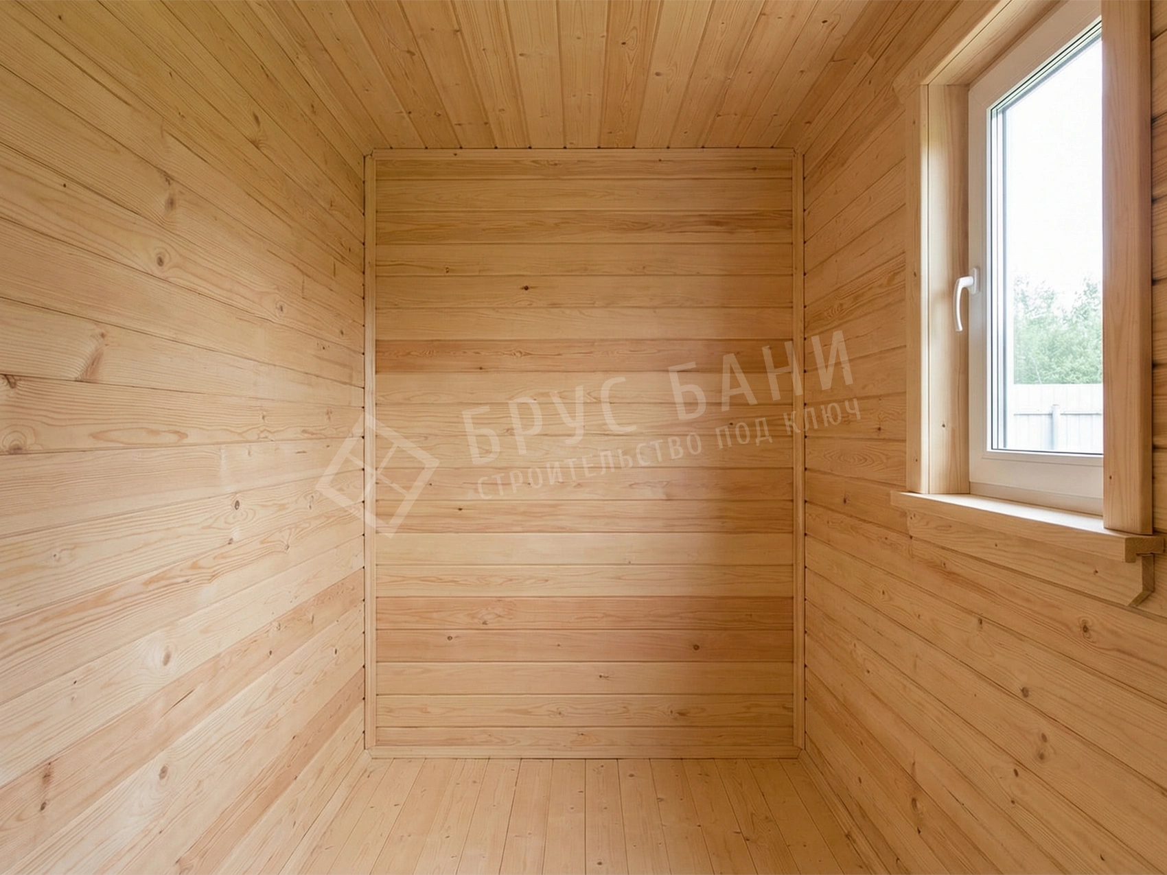 Моечная в бане из бруса 6х7