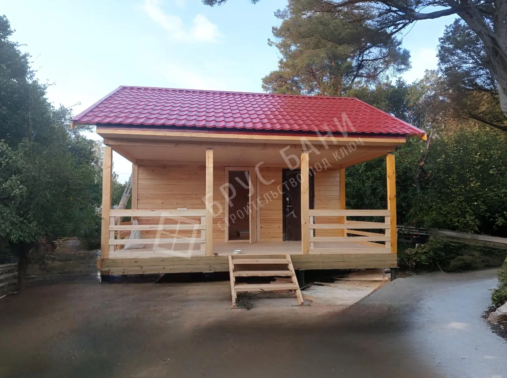 Баня из бруса 5х6 с террасой. Номер договора 219997