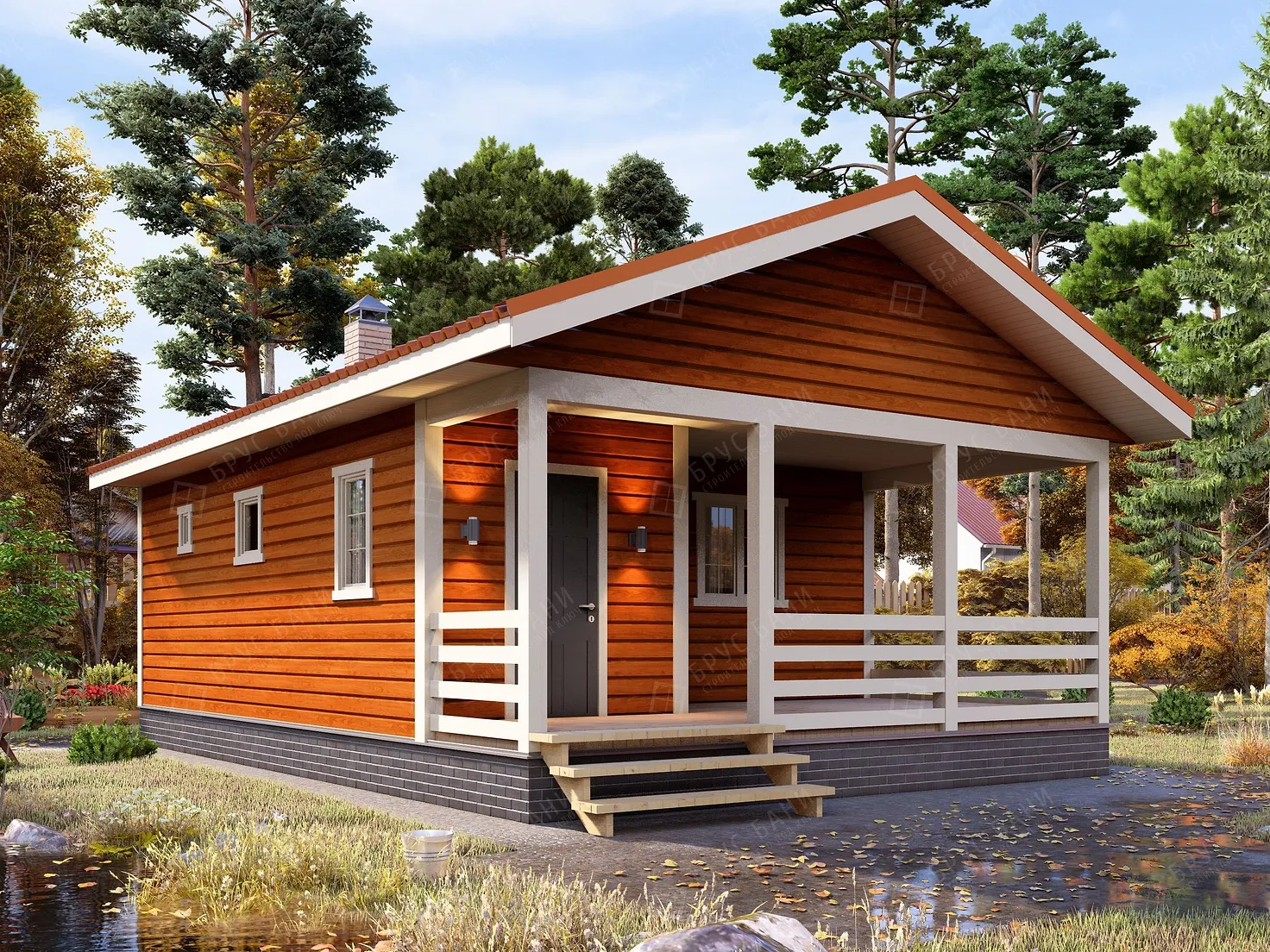 Баня из бруса 6x9 