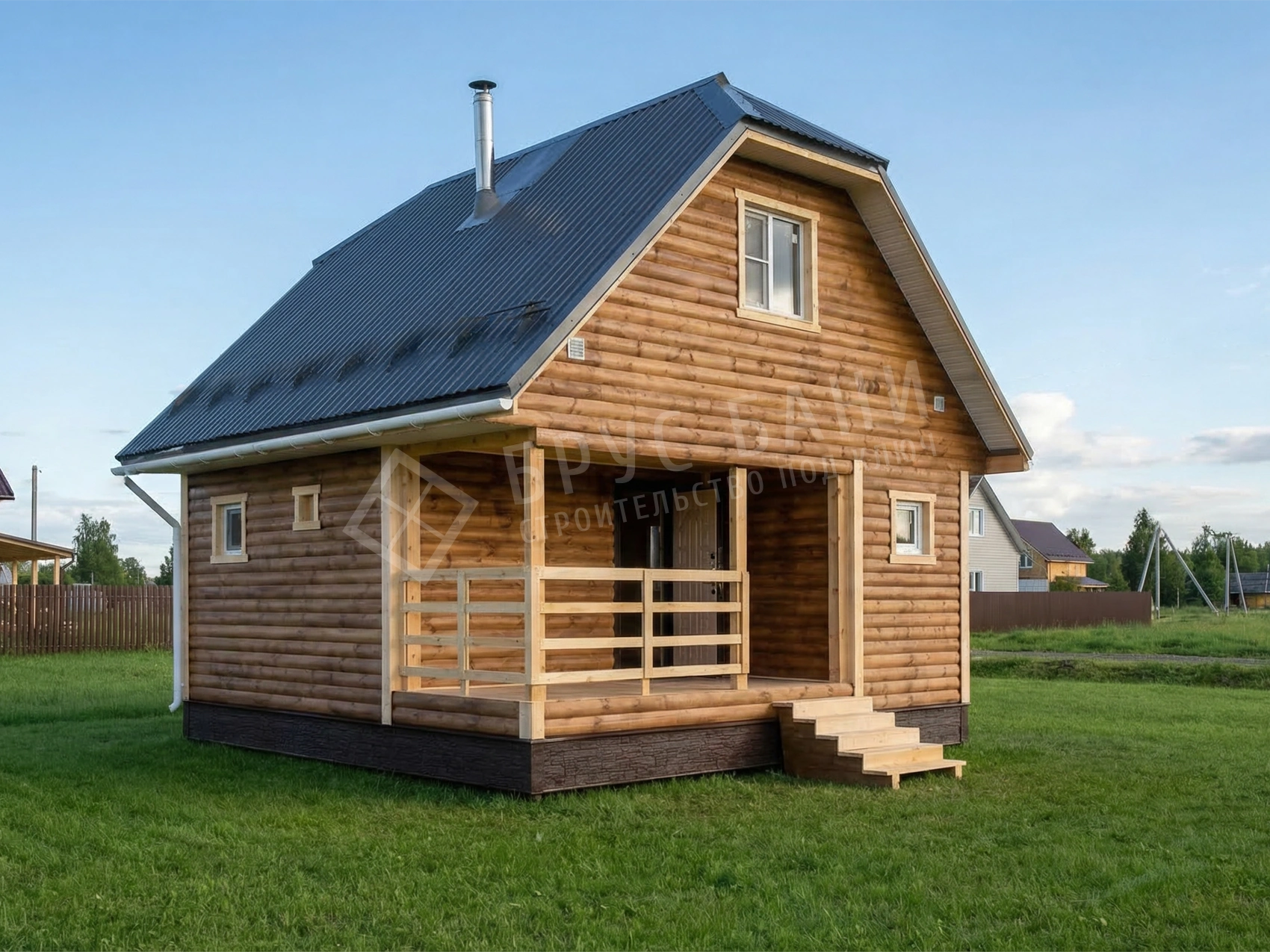 Каркасная баня 6х6