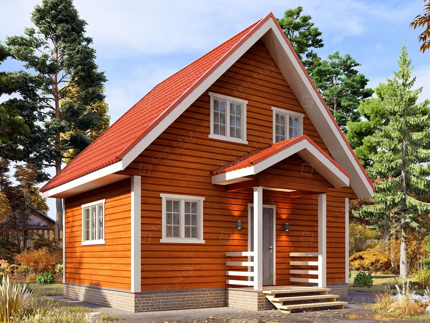 Баня из бруса 5x7 