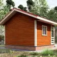 Баня из бруса 4.5x5 - фотография сзади