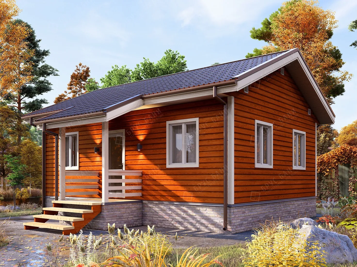 Дом из бруса 6x8