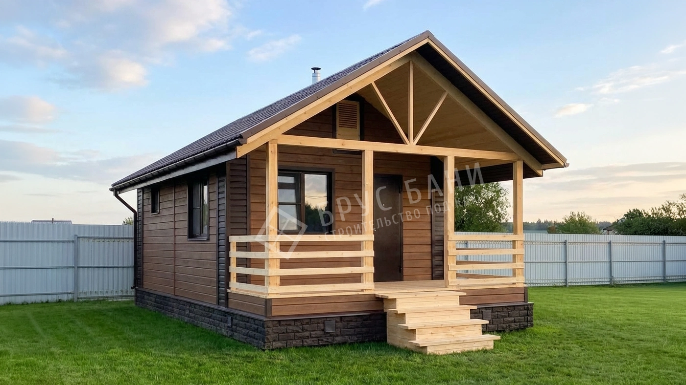 Каркасная баня 5х8 Выборг