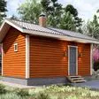 Баня из бруса 4x6 - фотография слева