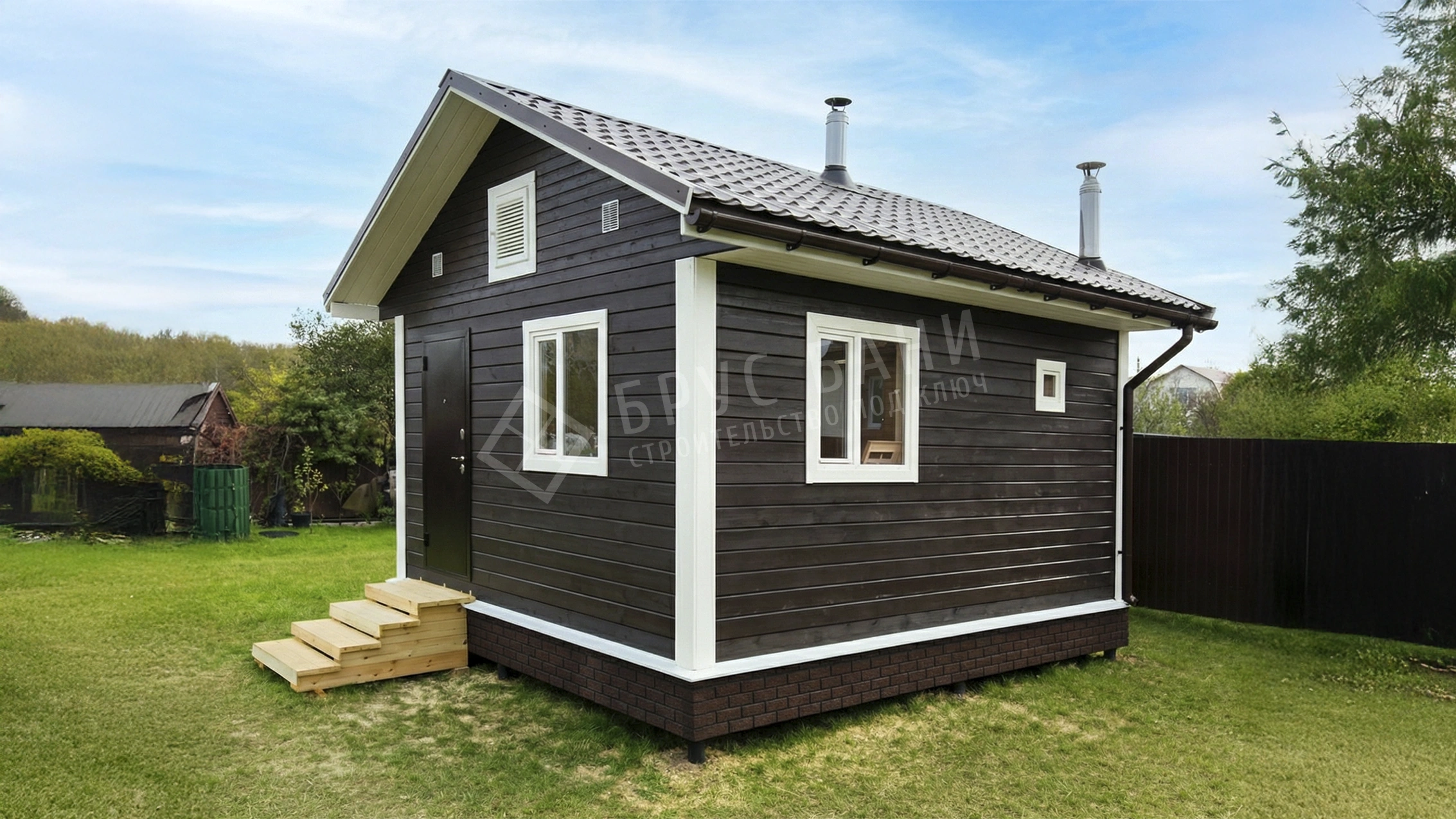 Баня из бруса 4.5х5 Волхов