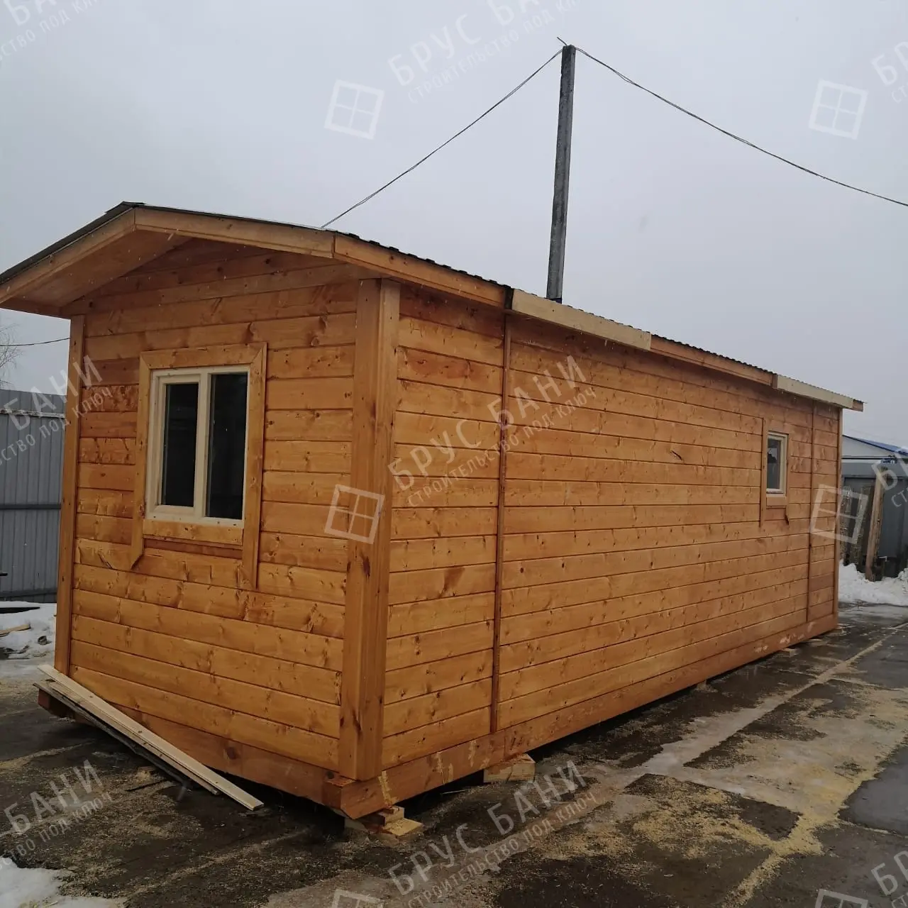Готовая баня 2,3х7