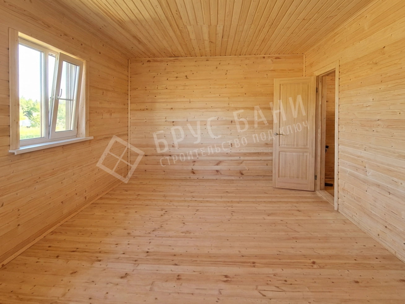 Комната отдыха в каркасной бане 6х6