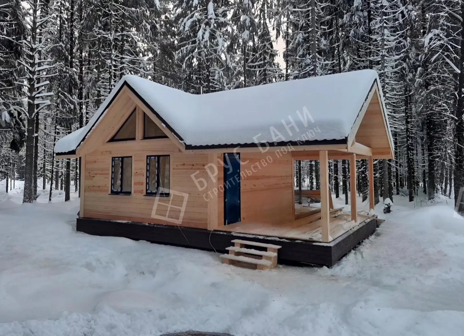 Каркасная баня 6х6