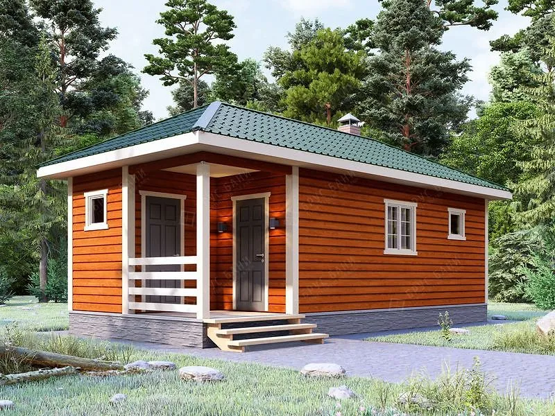 Баня из бруса Ивангород 4x9