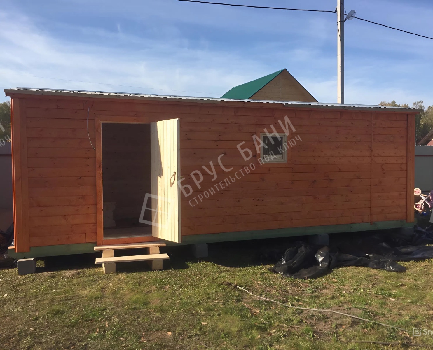 Готовая баня 2.3х7 Кама