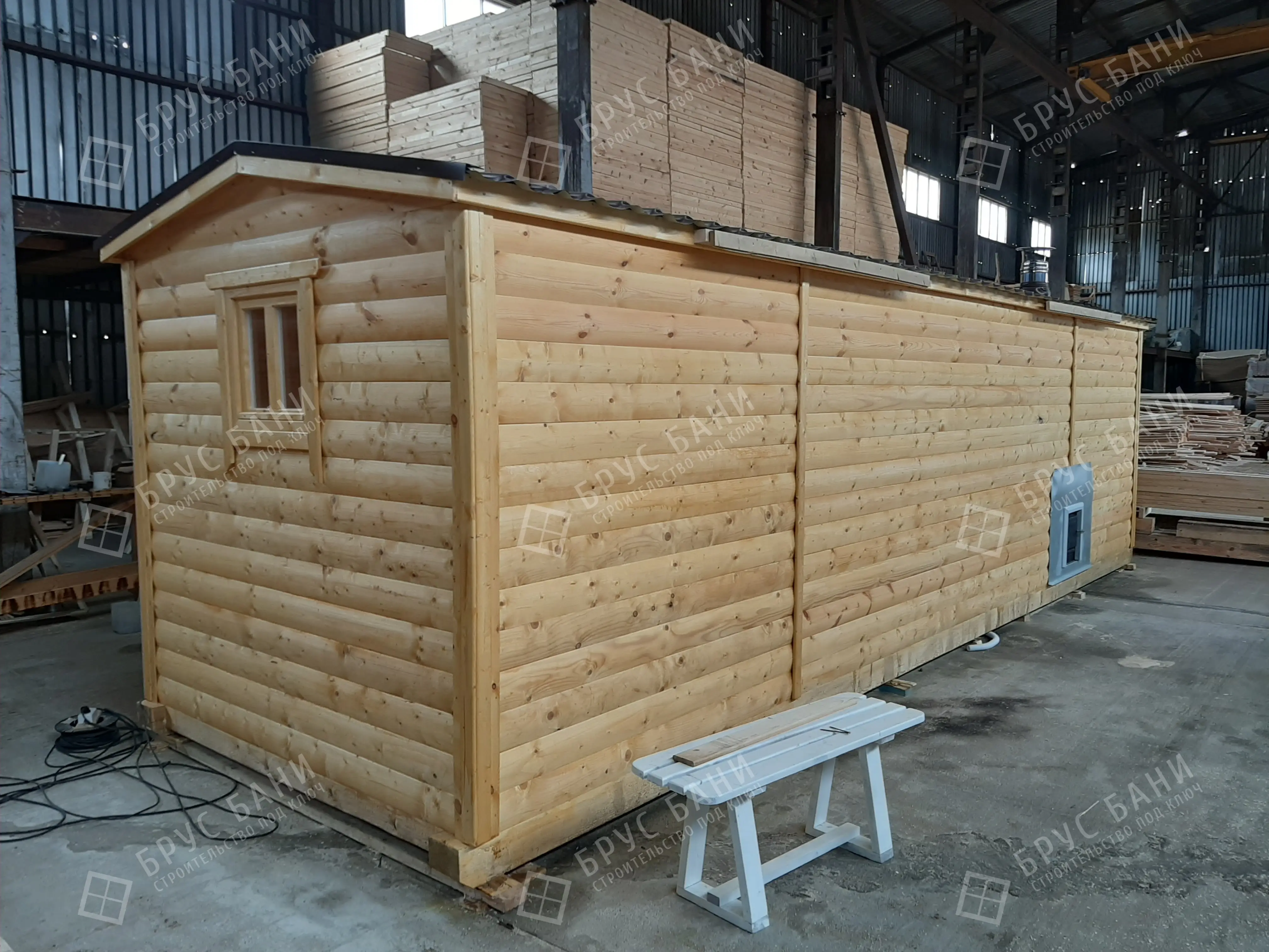 Готовая баня 2,3х8