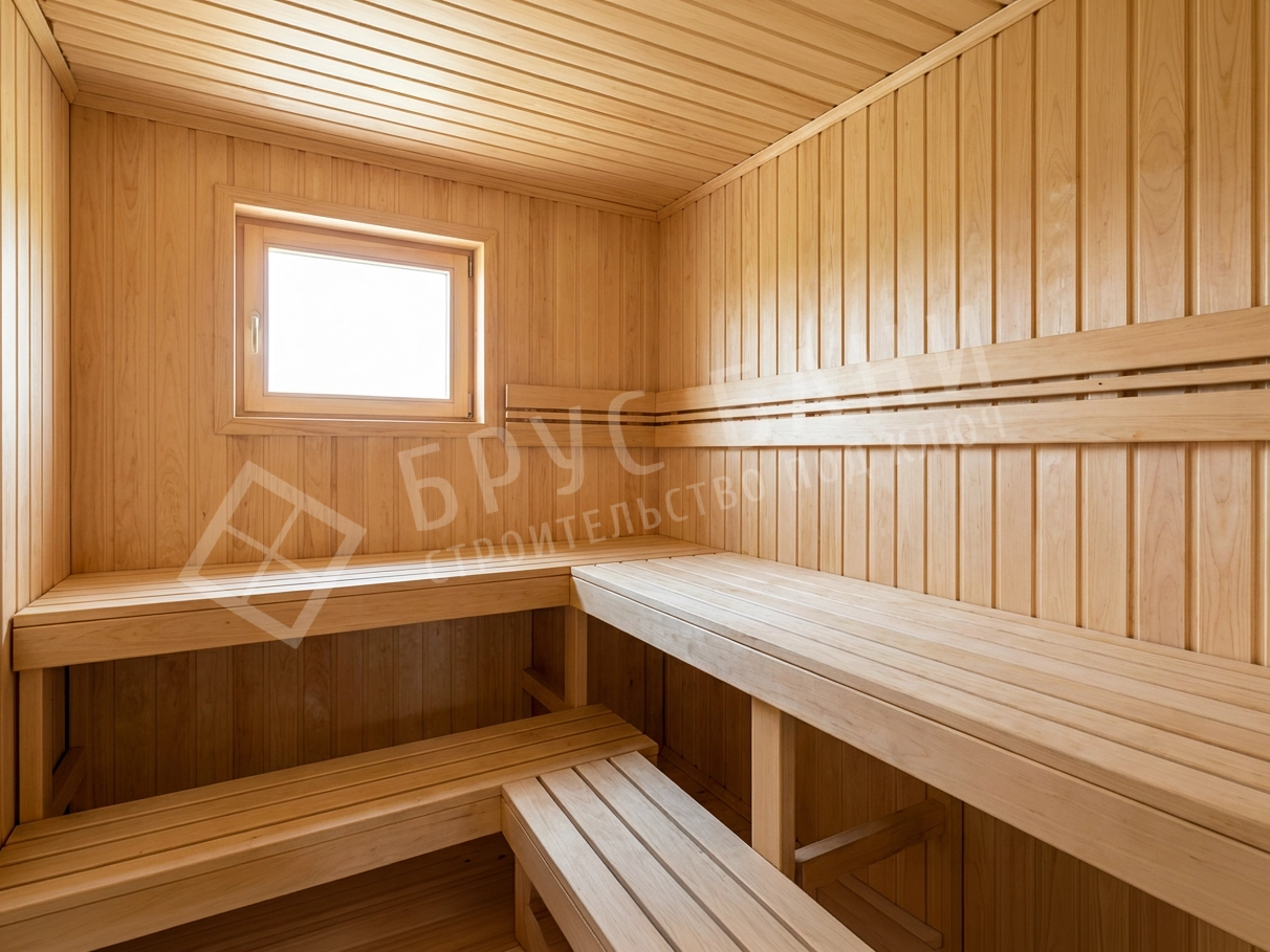 Полки в каркасной бане 4х6