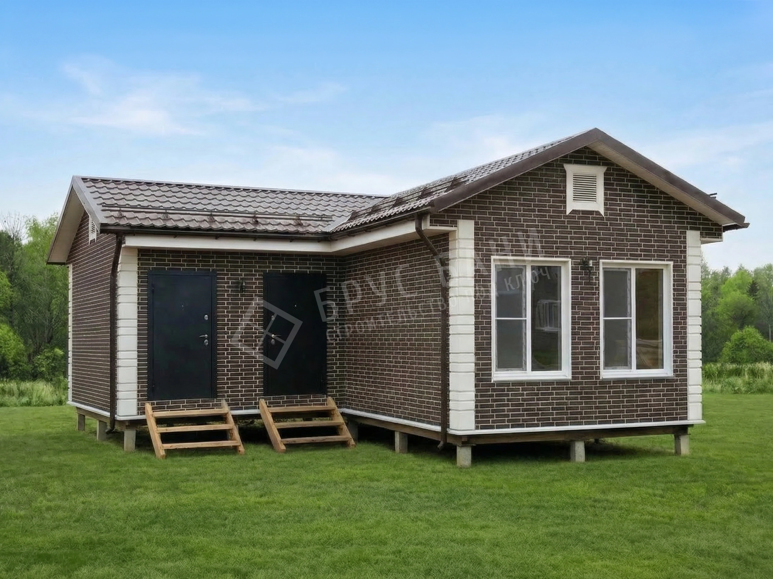 Каркасная баня 8х8