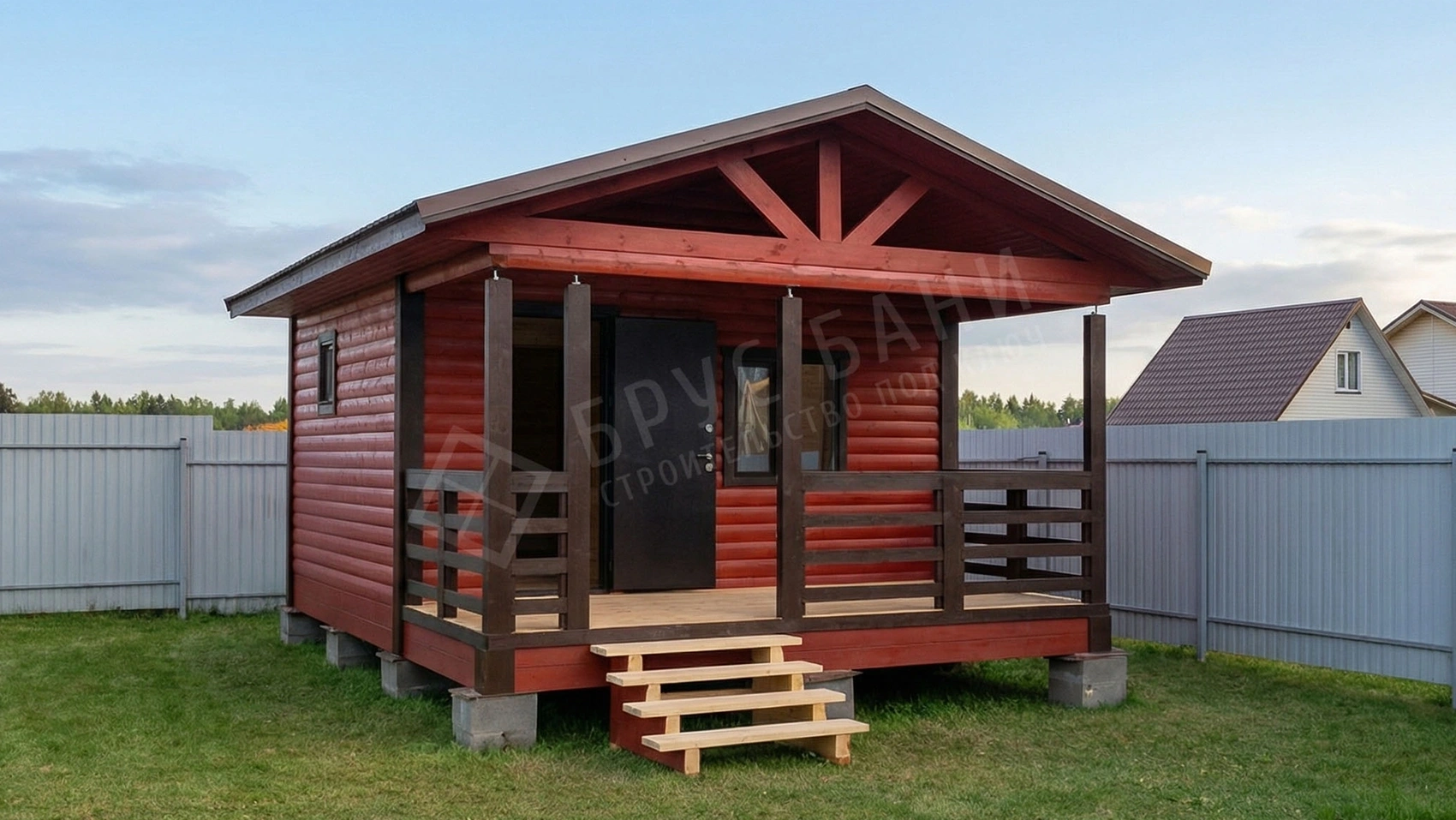Баня из бруса 4.5х6 Ступино
