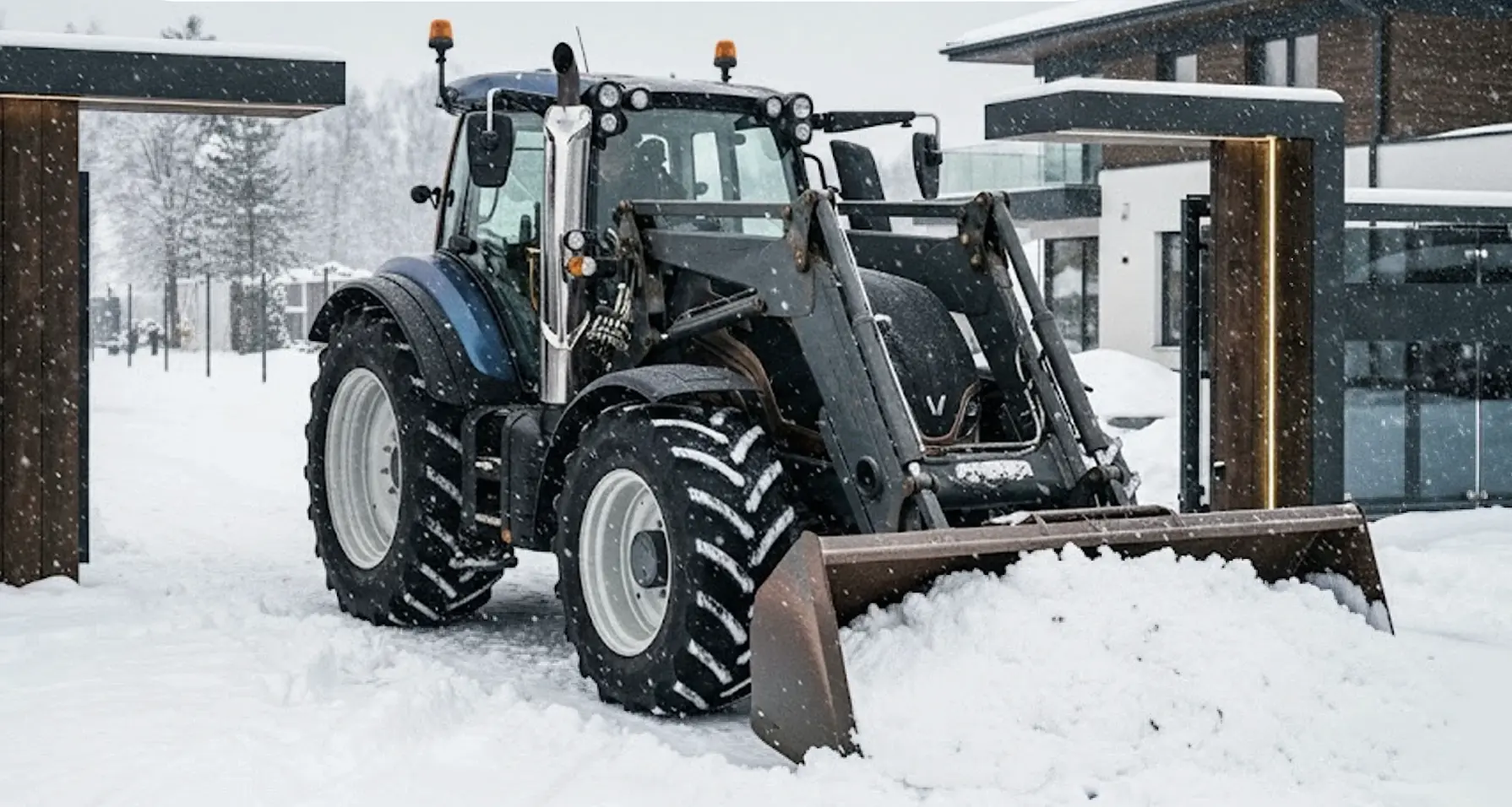 Расчистка снега на участке