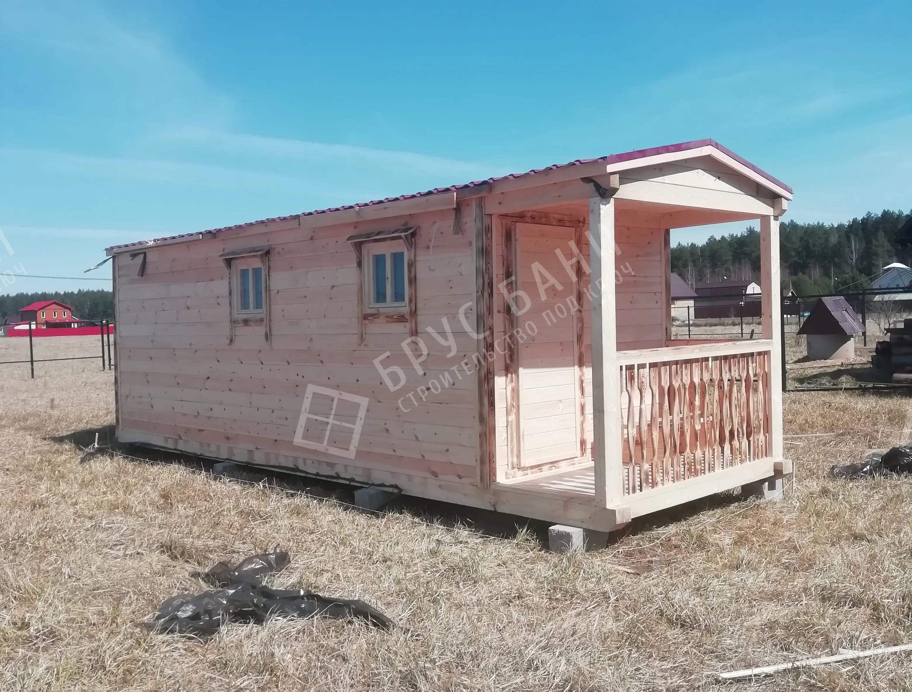 Готовая баня 2.3x7 