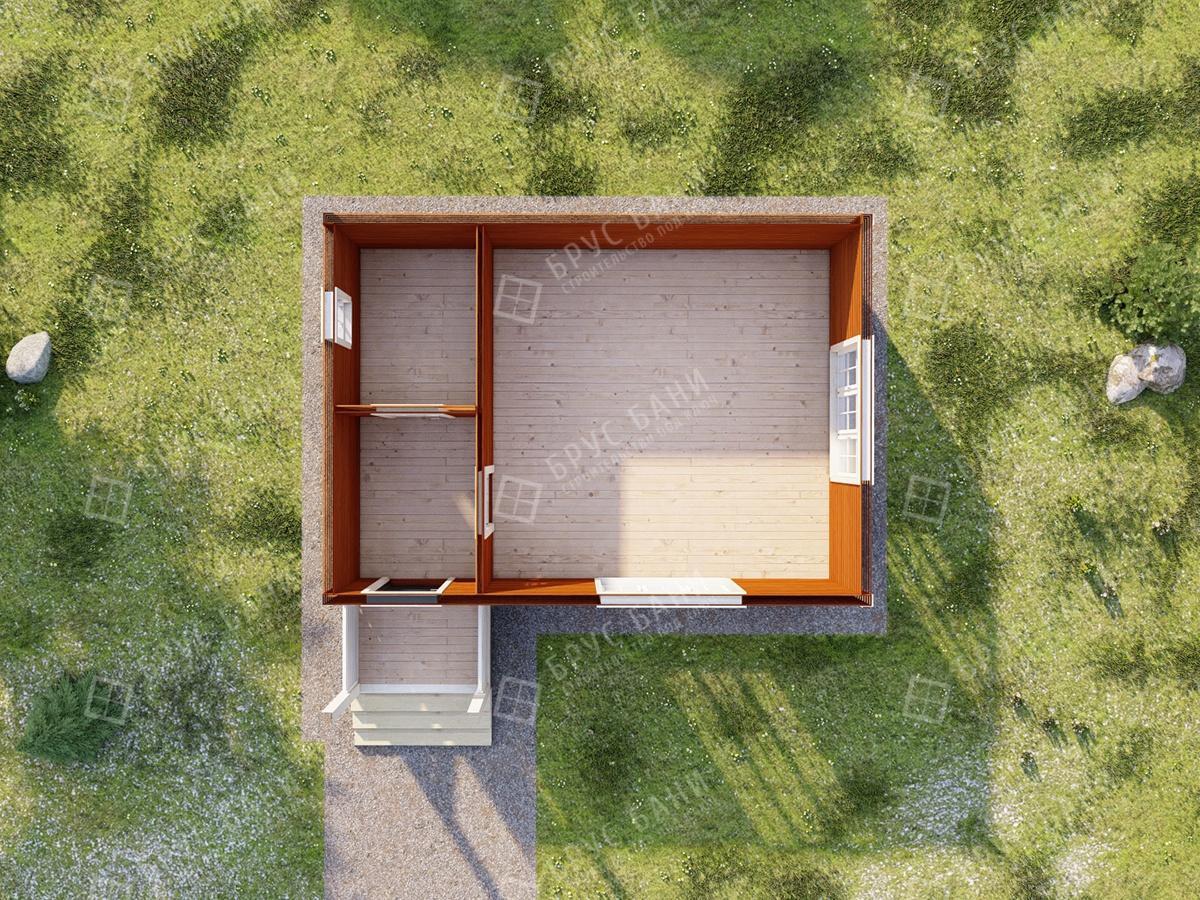 Дом из бруса 5x7 - планировка первого этажа