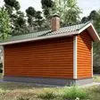 Баня из бруса 2.5x7 - фотография сзади