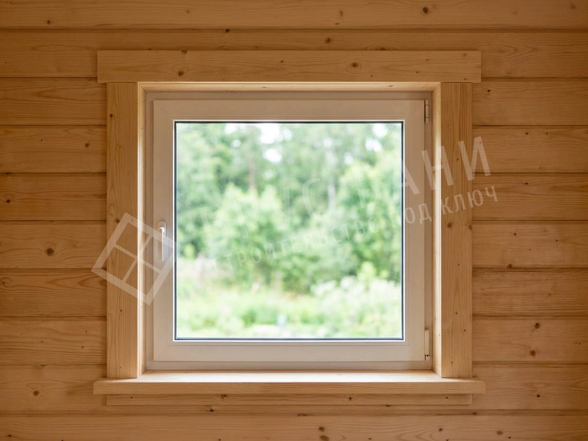 Окно в каркасной бане 4х6