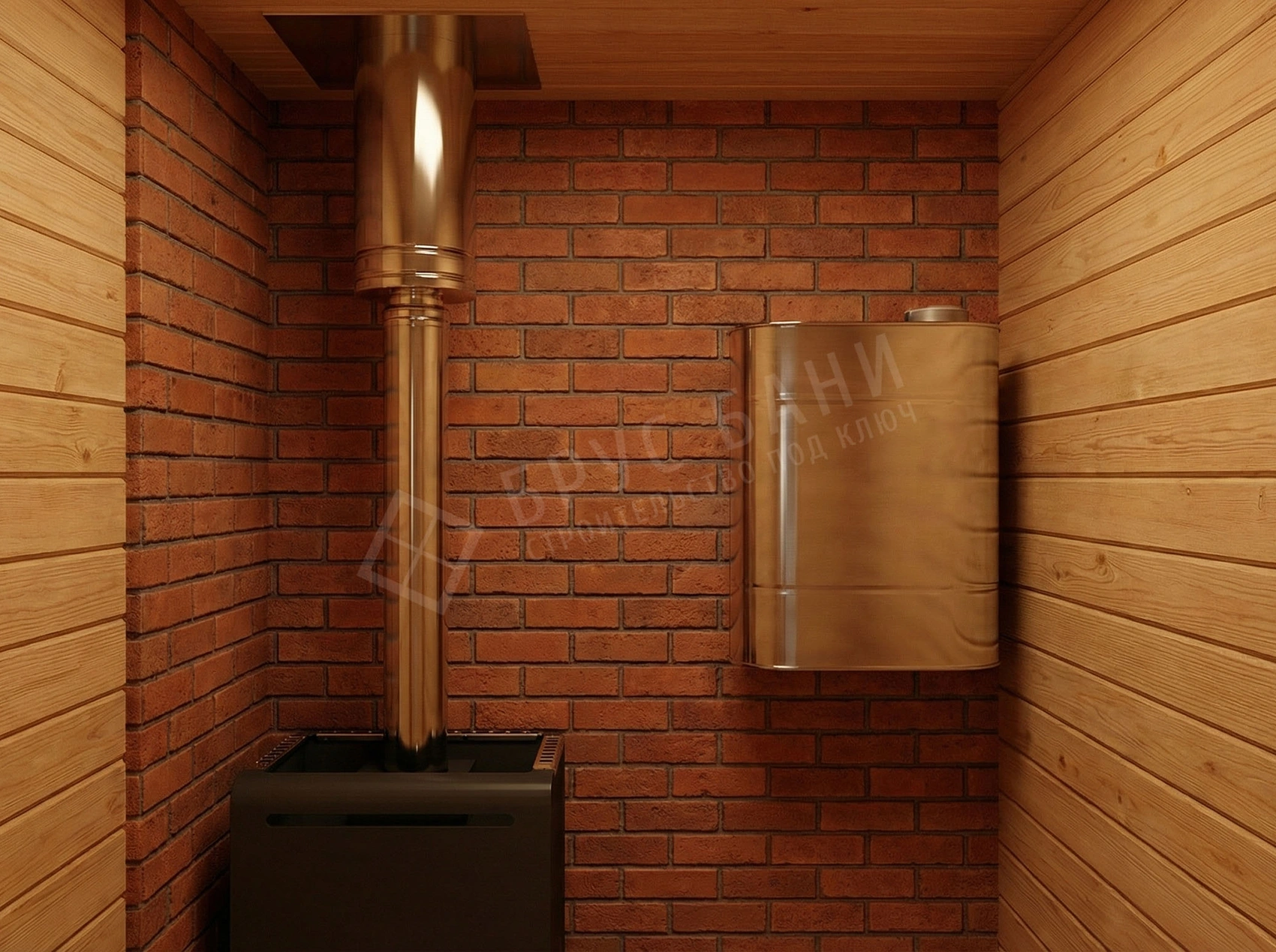 Печь с выносным котлом