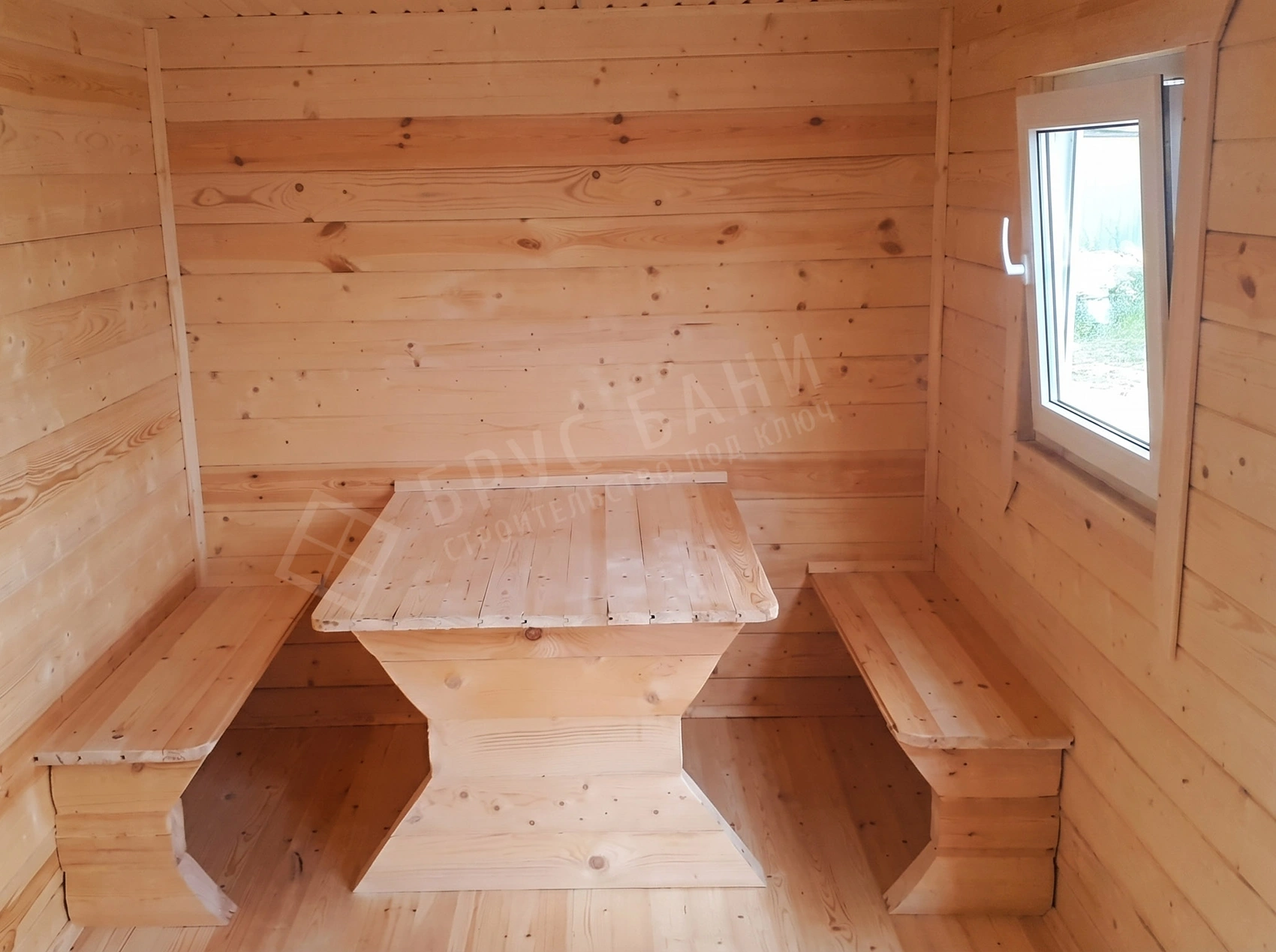 Деревянная мебель в бане